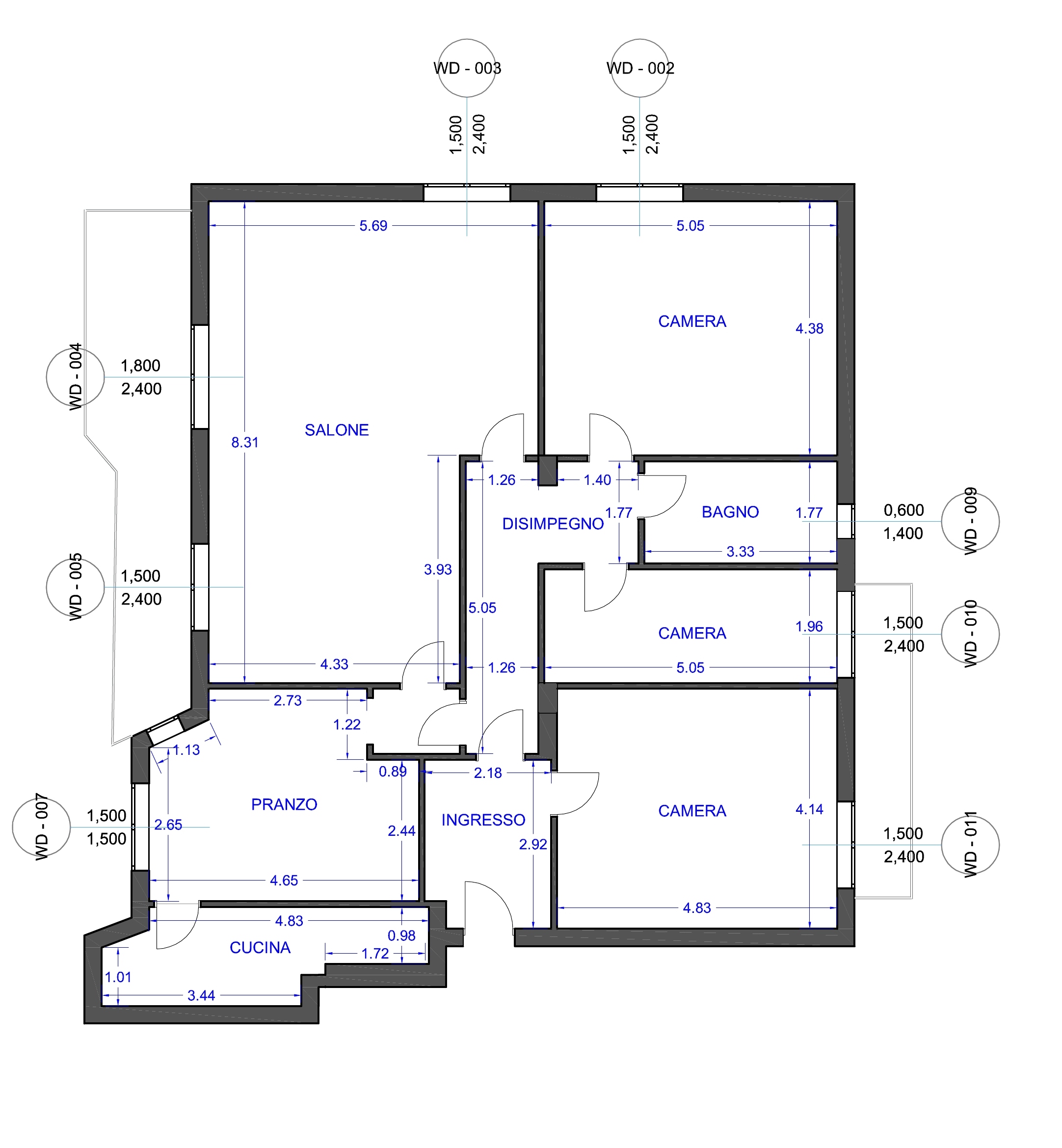 Un appartamento di 150 mq da ripensare per intero la for Casa moderna 80 mq